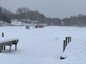 South Bayou Hamlin Lake ice fishing