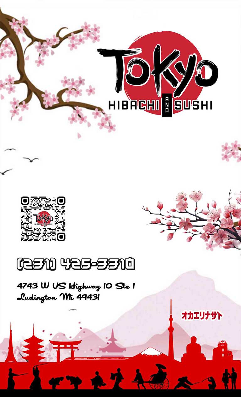 Tokyo Hibachi & Sushi Bar Ludington Menu Cover